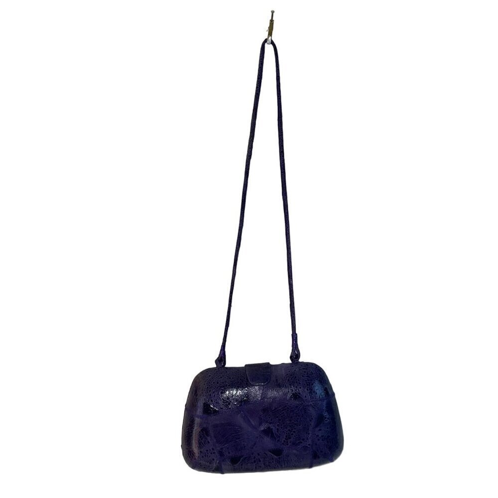 Chantelle Vintage Womens Shoulder Bag One Size Purple Leather Patchwork